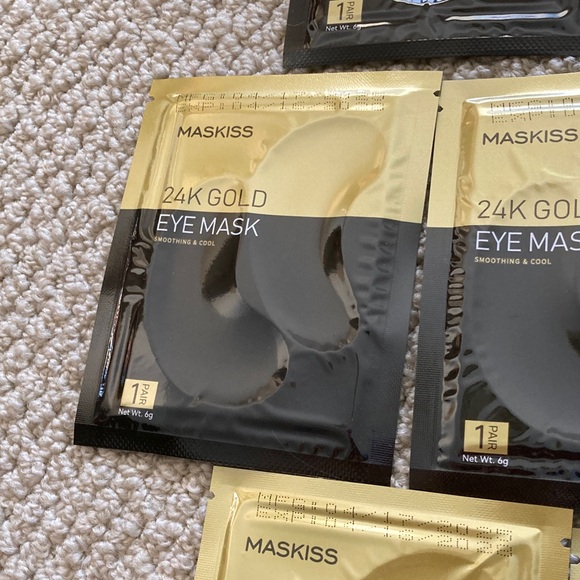 NEW 10 Pack Maskiss 24K Gold Eye Masks Face Pairs Hydrating Anti-Aging NIB - Picture 3 of 6